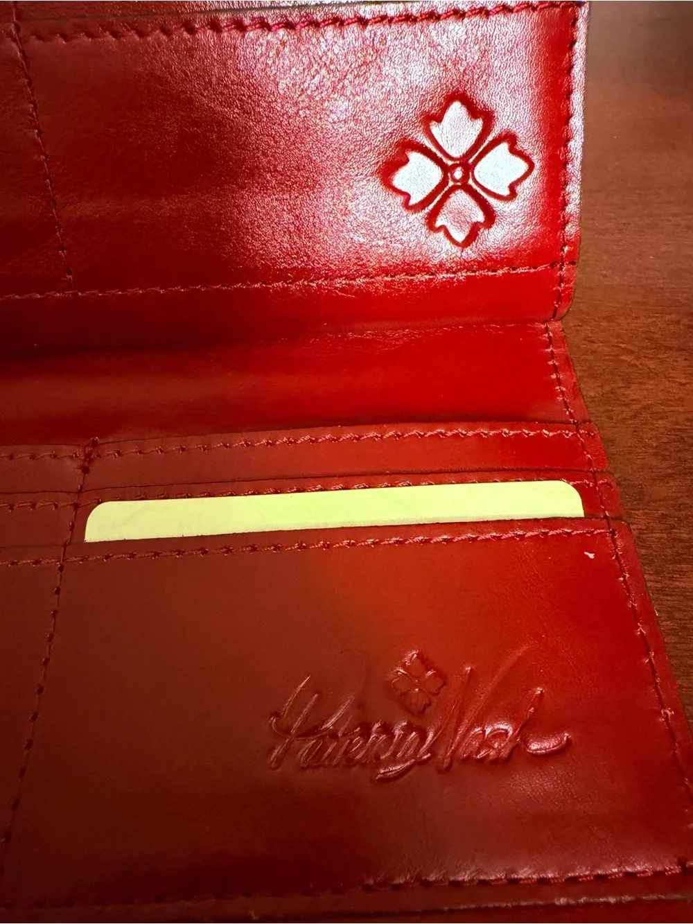 Patricia Nash Red Tooled Leather Cauchy Frame Wallet Clutch boho western  NWOT